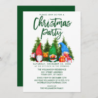 Penseel Script Waterverf Gnomen kerstparty