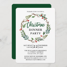 Penseel Script Waterverf met kerstfeest Kaart