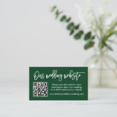 Penseel Script Weddenschap Website QR Foto groen Informatiekaartje (Staand voorkant)