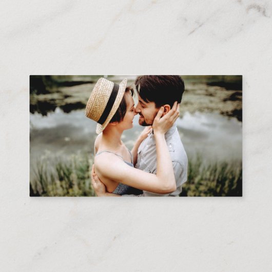 Penseel Script Weddenschap Website QR Foto Sage Gr Informatiekaartje (Achterkant)