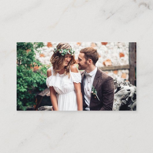 Penseel Script Wedding Website QR Foto Terracotta Informatiekaartje (Achterkant)