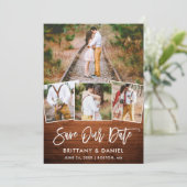 Penseel Script Wood 4 Foto opslaan Kaart Datum (Staand voorkant)