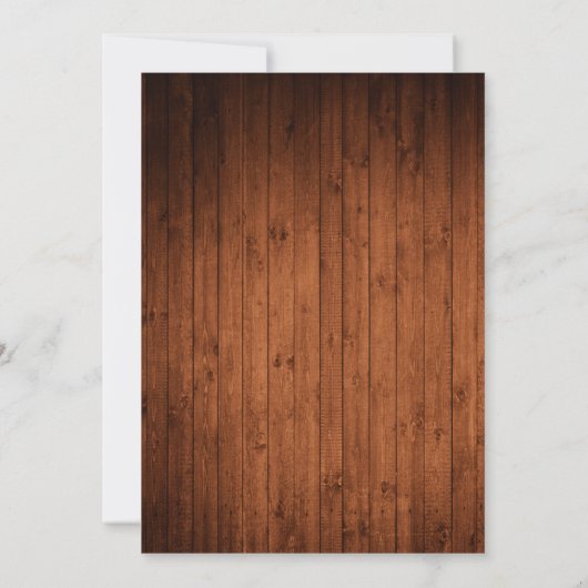 Penseel Script Wood 4 Foto Verloving Save The Date (Achterkant)