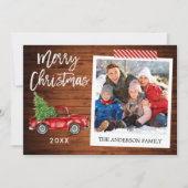 Penseel Script Wood Craft Tape Instant Photo Truck Feestdagenkaart (Voorkant)