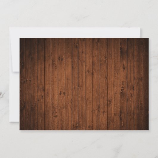 Penseel Script Wood licht kerstknomes Feestdagenkaart (Achterkant)