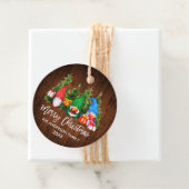 Penseel Script Wood met kerstmis Waterverf Gnomen Bedankjes Labels (In situ)