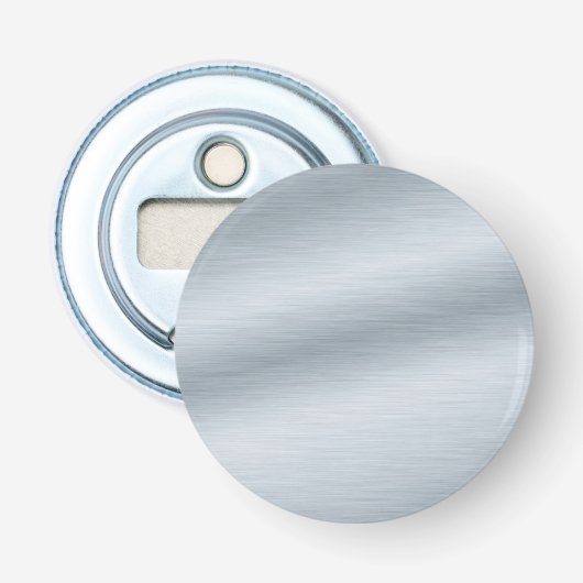 Penseel Silver-kijk achtergrond Button Flesopener (Voorkant)