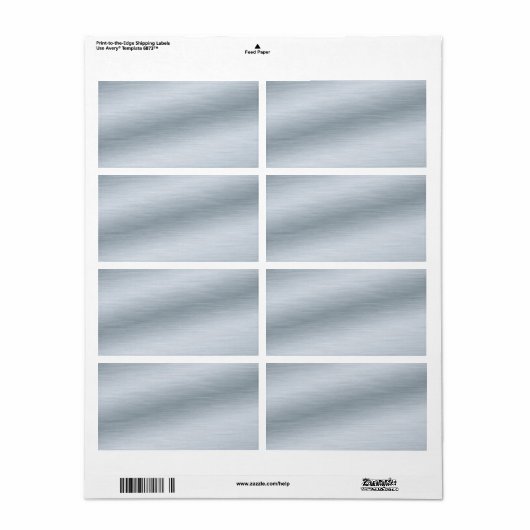 Penseel Silver-kijk achtergrond Etiket (Full Sheet)