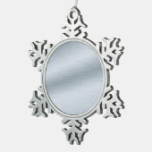 Penseel Silver-kijk achtergrond Tin Sneeuwvlok Ornament (Rechts)