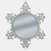 Penseel Silver-kijk achtergrond Tin Sneeuwvlok Ornament (Voorkant)