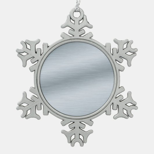 Penseel Silver-kijk achtergrond Tin Sneeuwvlok Ornament (Voorkant)