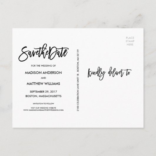 Penseel sparen het Briefkaart van de Datum (Achterkant)