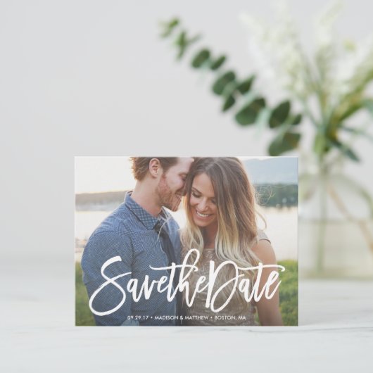 Penseel sparen het Briefkaart van de Datum (Staand voorkant)