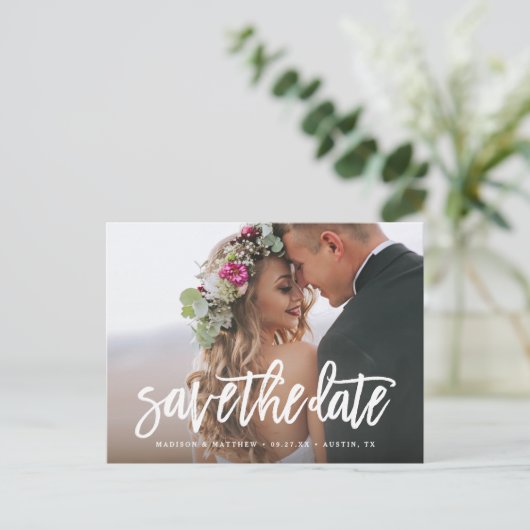 Penseel sparen het Briefkaart van de Datum (Staand voorkant)