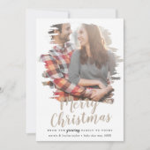 Penseel Tan Merry Kerstmis van onze groeiende fami Feestdagenkaart (Voorkant)