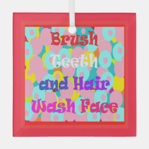 Penseel Teeth en Hair wassen uw gezicht mooi Glas Ornament