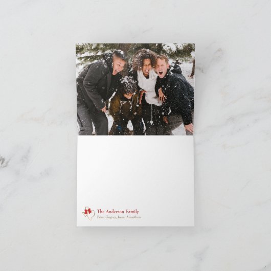 Penseel Texas Shape Kerstannament Art Hol Feestdagen Kaart (Binnen)