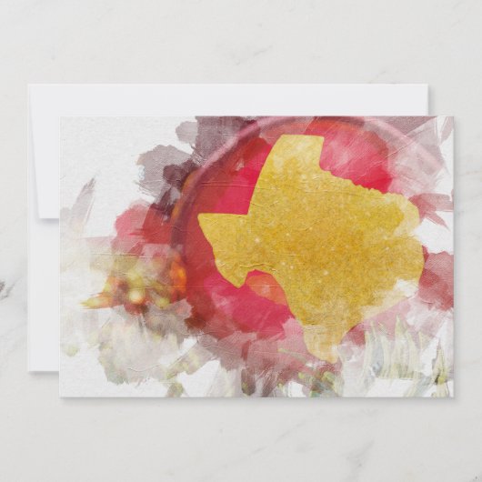 Penseel Texas Shape Kerstannament Art Hol Feestdagenkaart (Voorkant)