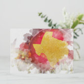Penseel Texas Shape Kerstannament Art Hol Feestdagenkaart (Staand voorkant)