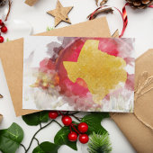Penseel Texas Shape Kerstannament Art Hol Feestdagenkaart