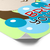 Penseel uw foto's van de aap van de dijk-aap poster (Hoek)