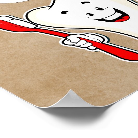 Penseel uw Poster voor schonere tanden (Hoek)