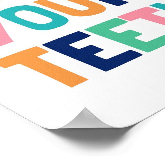 Penseel uw tanden, Kinder badkamer decor Poster (Hoek)