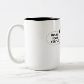 Penseel uw tanden tweekleurige koffiemok (Links)