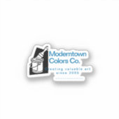 Penseel Vector Schilder Kunstenaar Bedrijfsinfo Sticker (Voorkant)