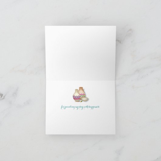 Penseel verven Dank u Bedankkaart (Binnen)