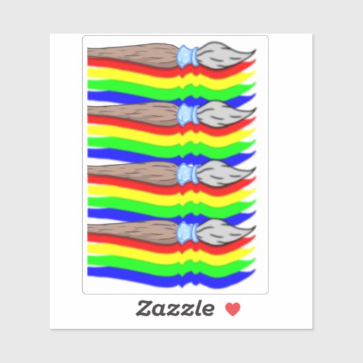 Penseel voor mij sticker (Vel)