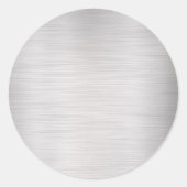 Penseel Zilverblanco Sjabloon, DIY Text Art Logo Ronde Sticker (Voorkant)