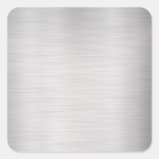 Penseel zilvermetaal, lege Sjabloon DIY-tekst en - Vierkante Sticker (Voorkant)