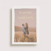 Penseelbedekking bruiloft opslaan Echte datum goud Folie Uitnodiging