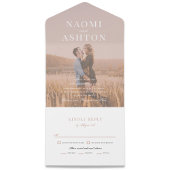 Penseelbedekte bruiloft all in one uitnodiging