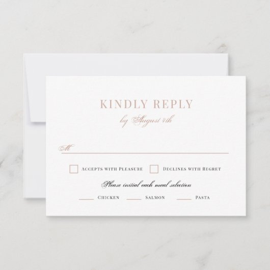 Penseelbedekte bruiloft RSVP (Voorkant)