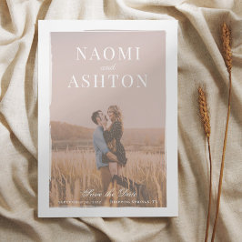 Penseelbedekte bruiloft save the date