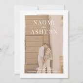 Penseelbedekte bruiloft save the date (Voorkant)