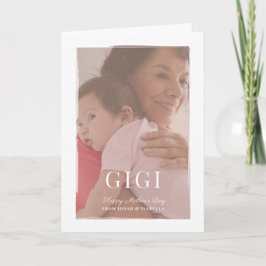 Penseelbekleding Gigi-Moederdag-kaart Kaart (Voorkant)