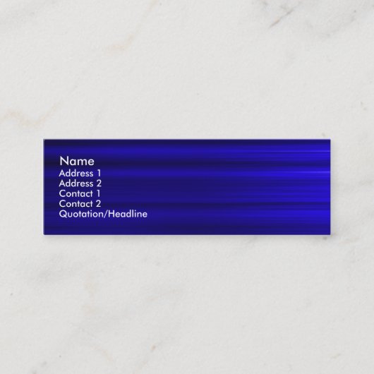 Penseelblauw Mini Visitekaartje (Voorkant)