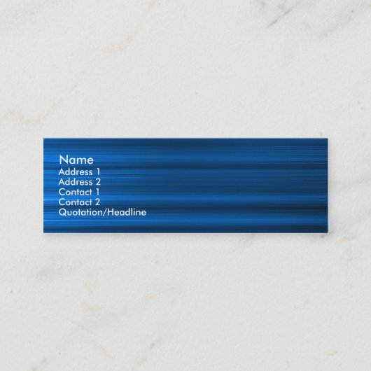 Penseelblauw Mini Visitekaartje (Voorkant)