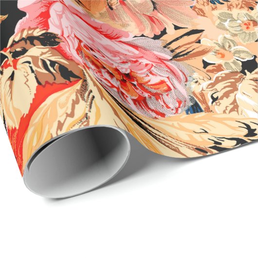 Penseelbloempatroon Cadeaupapier (Rol Hoek)