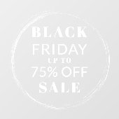 Penseelcirkel Lijst zwart Vrijdag winkelvenster Raamsticker (Vel)