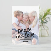 Penseelde Charm Holiday-fotokaarten Feestdagenkaart (Staand voorkant)