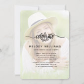 Penseelde Moderne Calligrafie 2 Foto Afstudeerder  Kaart (Achterkant)