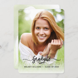 Penseelde Moderne Calligrafie 2 Foto Afstudeerder  Kaart