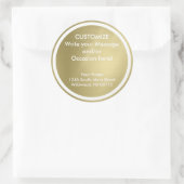 Penseeldiepgoud - Aanpassen/Sjabloon Ronde Sticker (Tas)