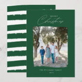 Penseelfoto Moderne kerstkaart rood (Voorkant / Achterkant)