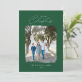 Penseelfoto Moderne kerstkaart rood (Staand voorkant)