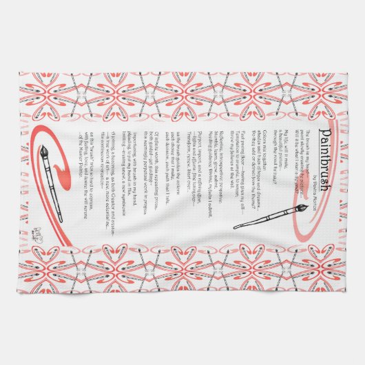 penseelgedicht theedoek (Horizontaal)